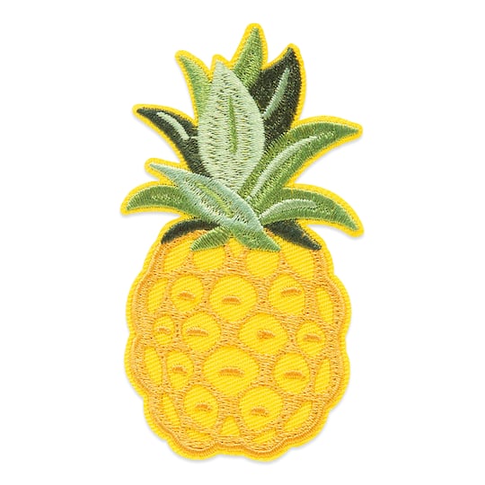 Summer Pineapple Iron-On & Adhesive Embroidered Patch by Make Market®